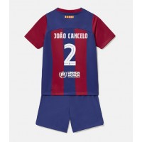 Barcelona Joao Cancelo #2 Hemmaställ Barn 2023-24 Korta ärmar (+ Korta byxor)